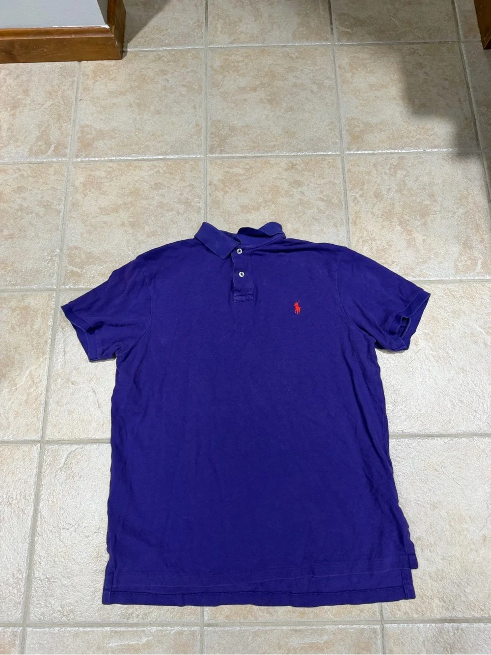 Polo Ralph Lauren Polo Shirt Mens L Purple Classic Fit Short Sleeve Pima Cotton